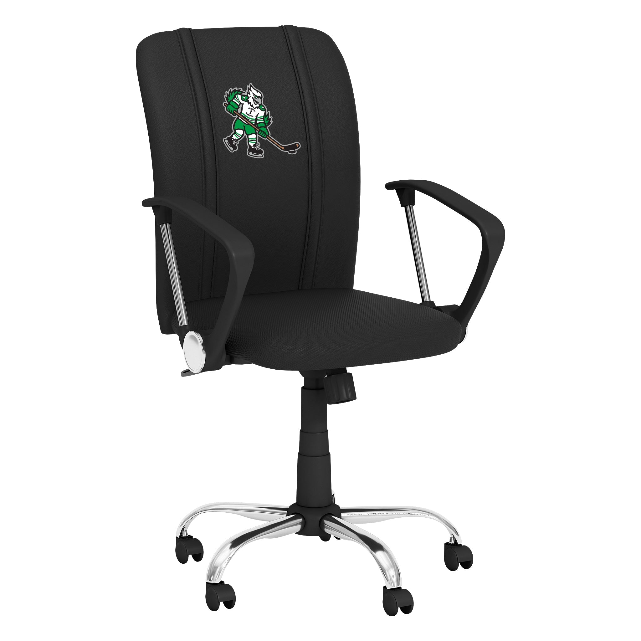Curve Task Chair with University of North Dakota Hockey Mascot Logo
