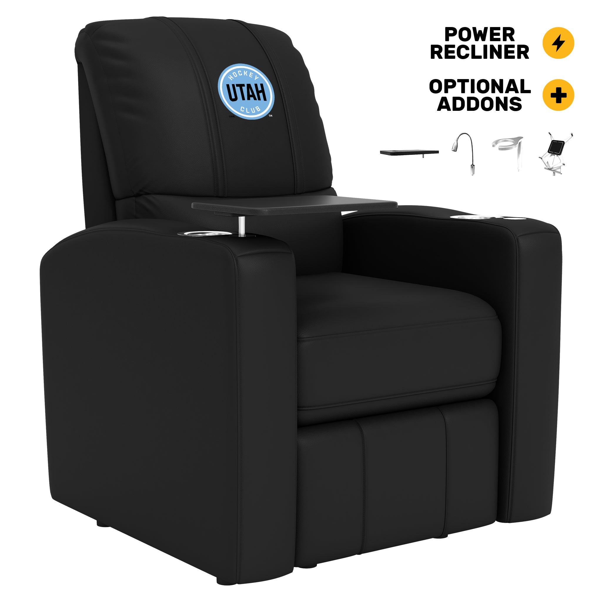 Stealth Power Plus Recliner with Utah Hockey Club Primary Logo