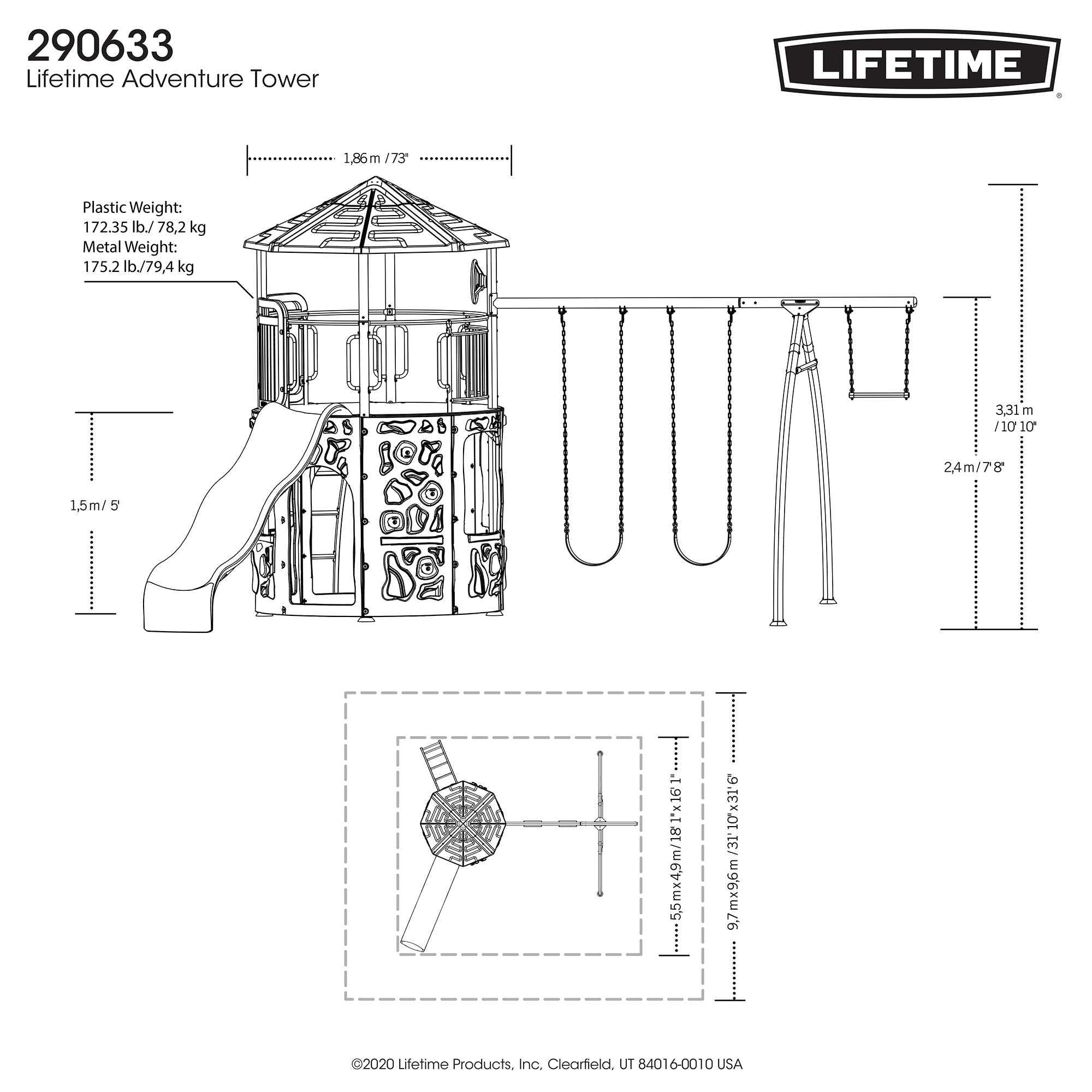 Lifetime Adventure Tower (Green And Tan) - 290633