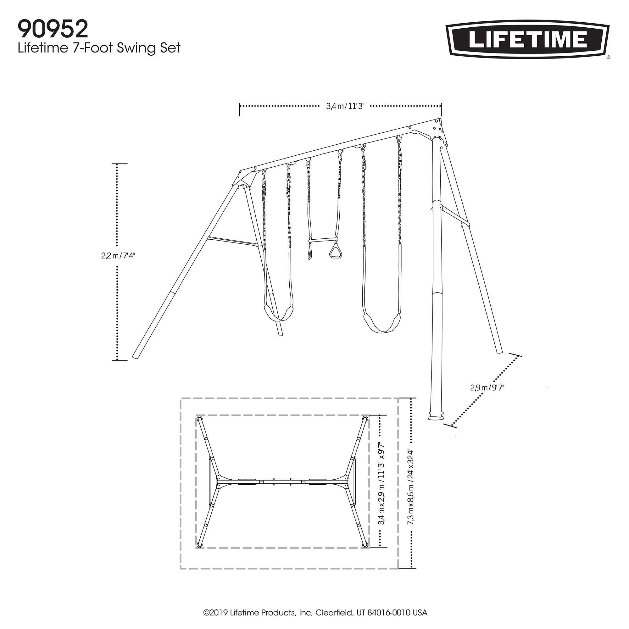 Lifetime Kids Swing Set - 90952