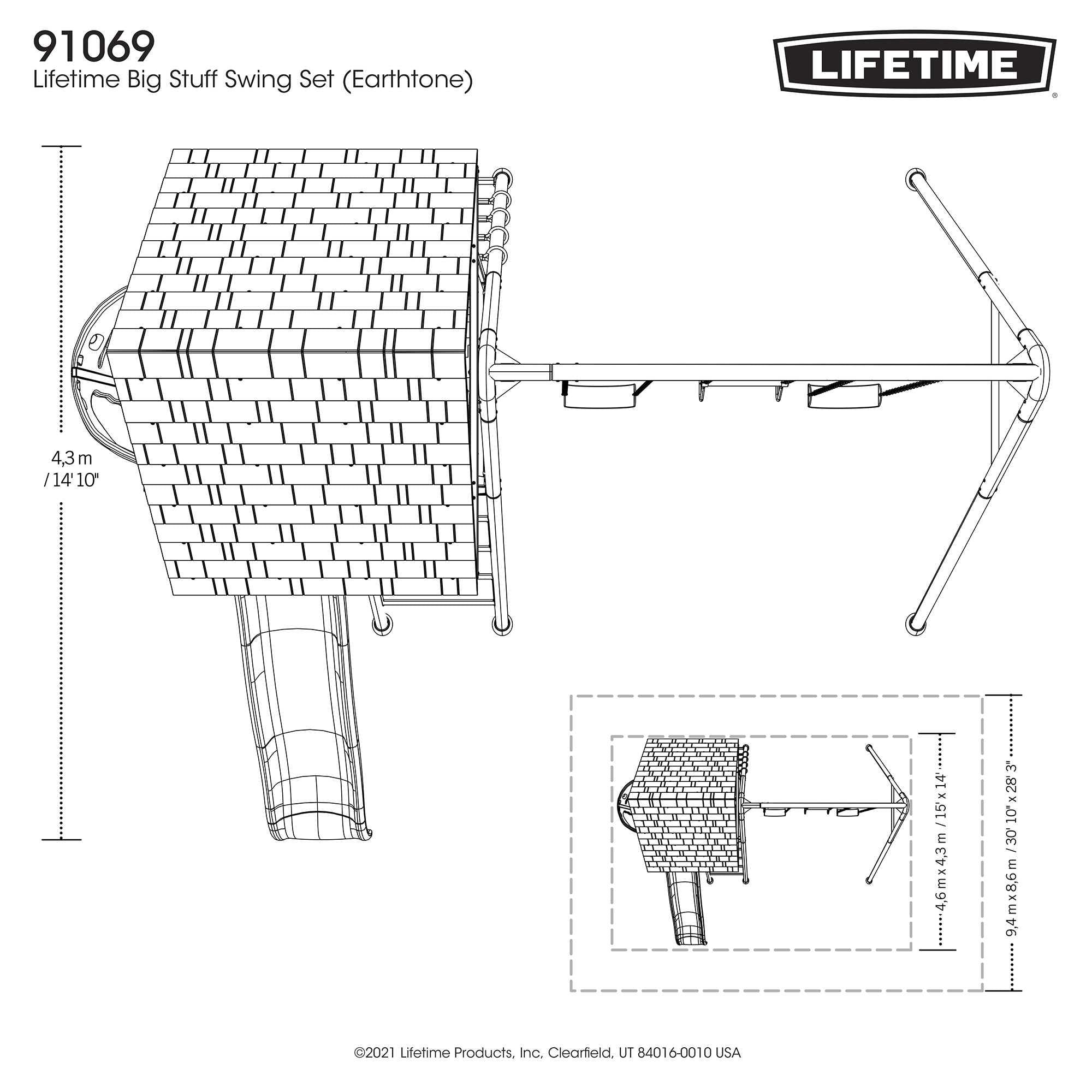 Lifetime Big Stuff Swing Set (Earthtone) - 91069