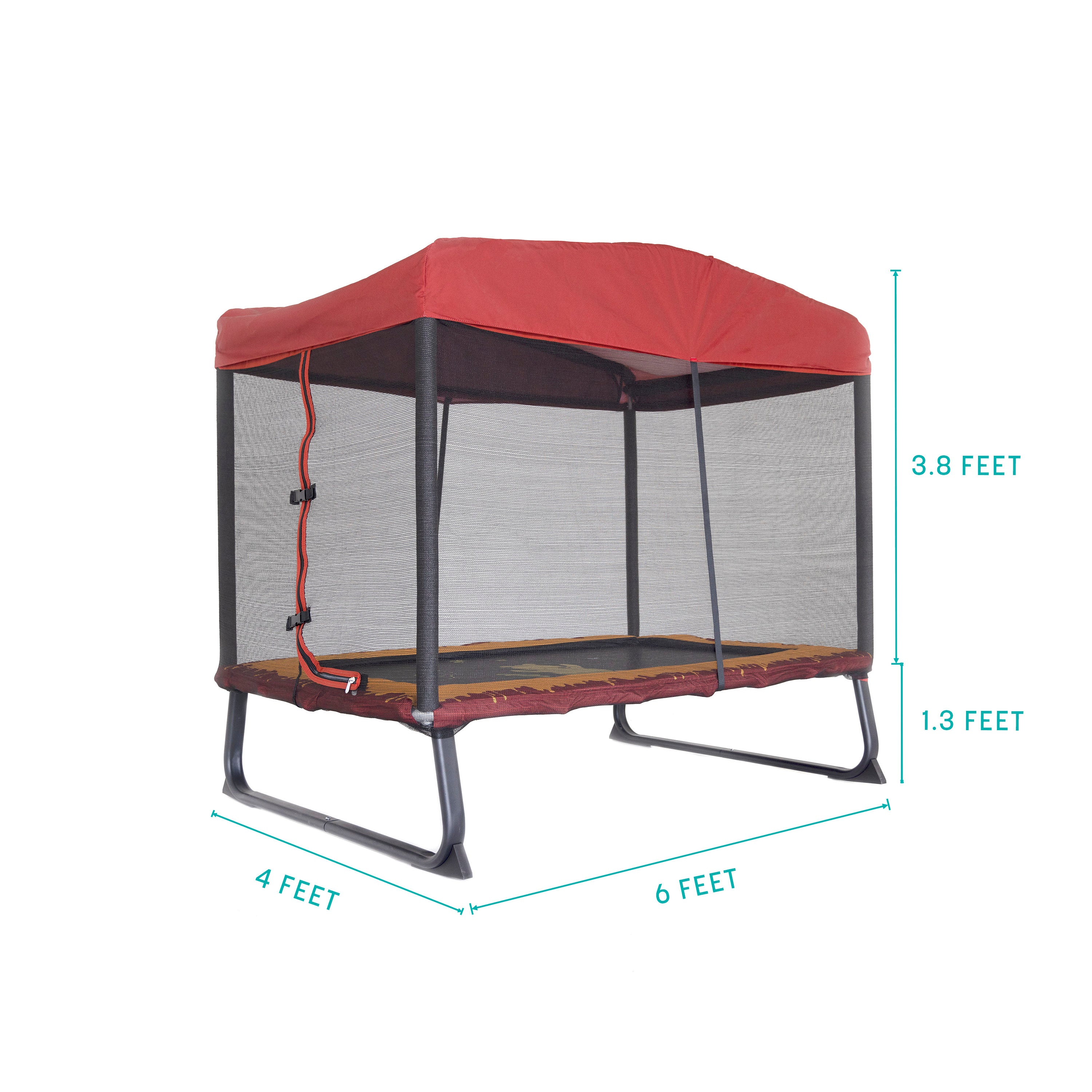 Skywalker Trampolines 6 x 4 Ft. Rectangle Winnie the Pooh Mini Trampoline for Kids
