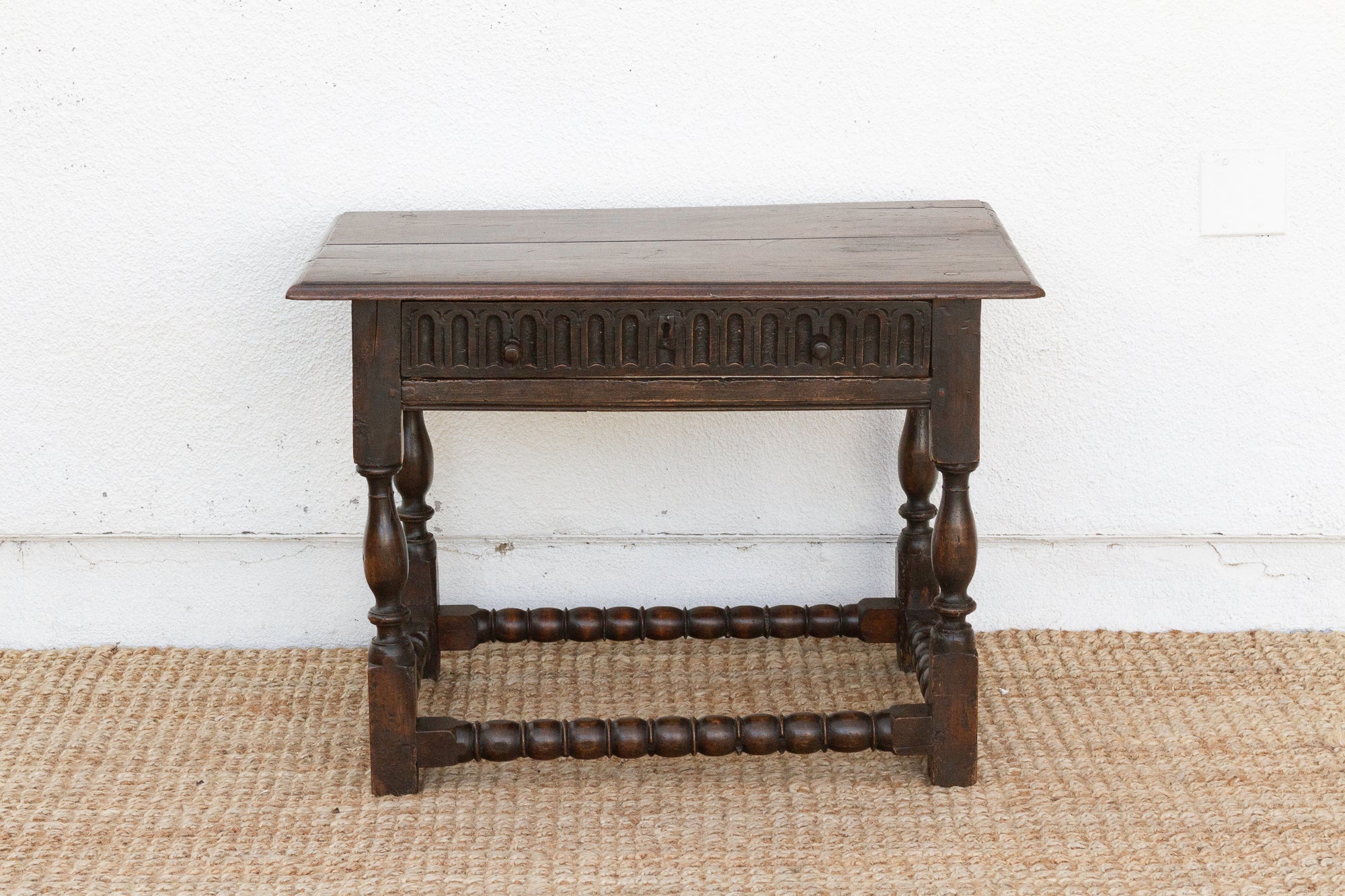 17th Century English Carved Tavern Table
