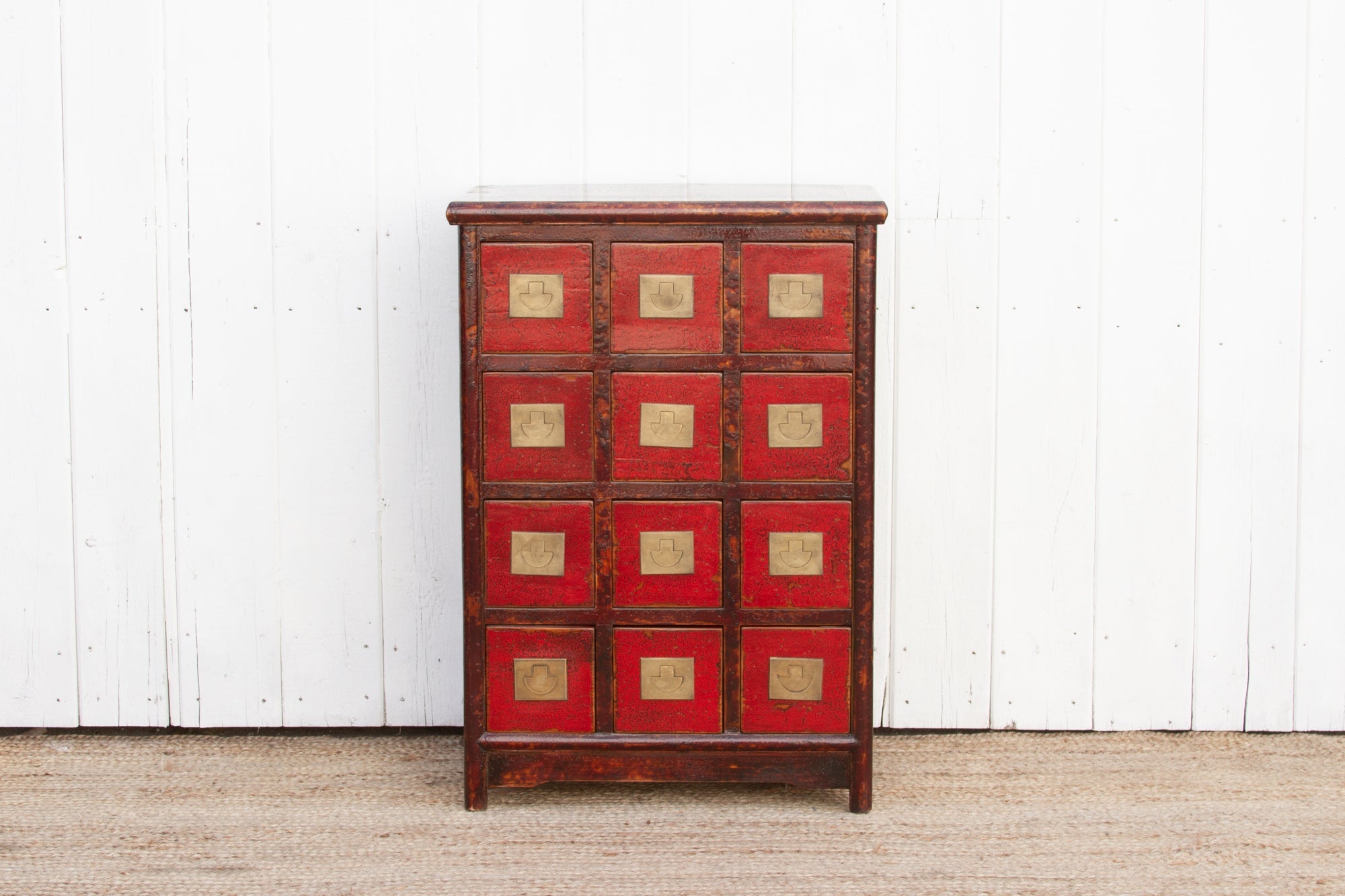 12-Drawer Asian Campaign Dresser