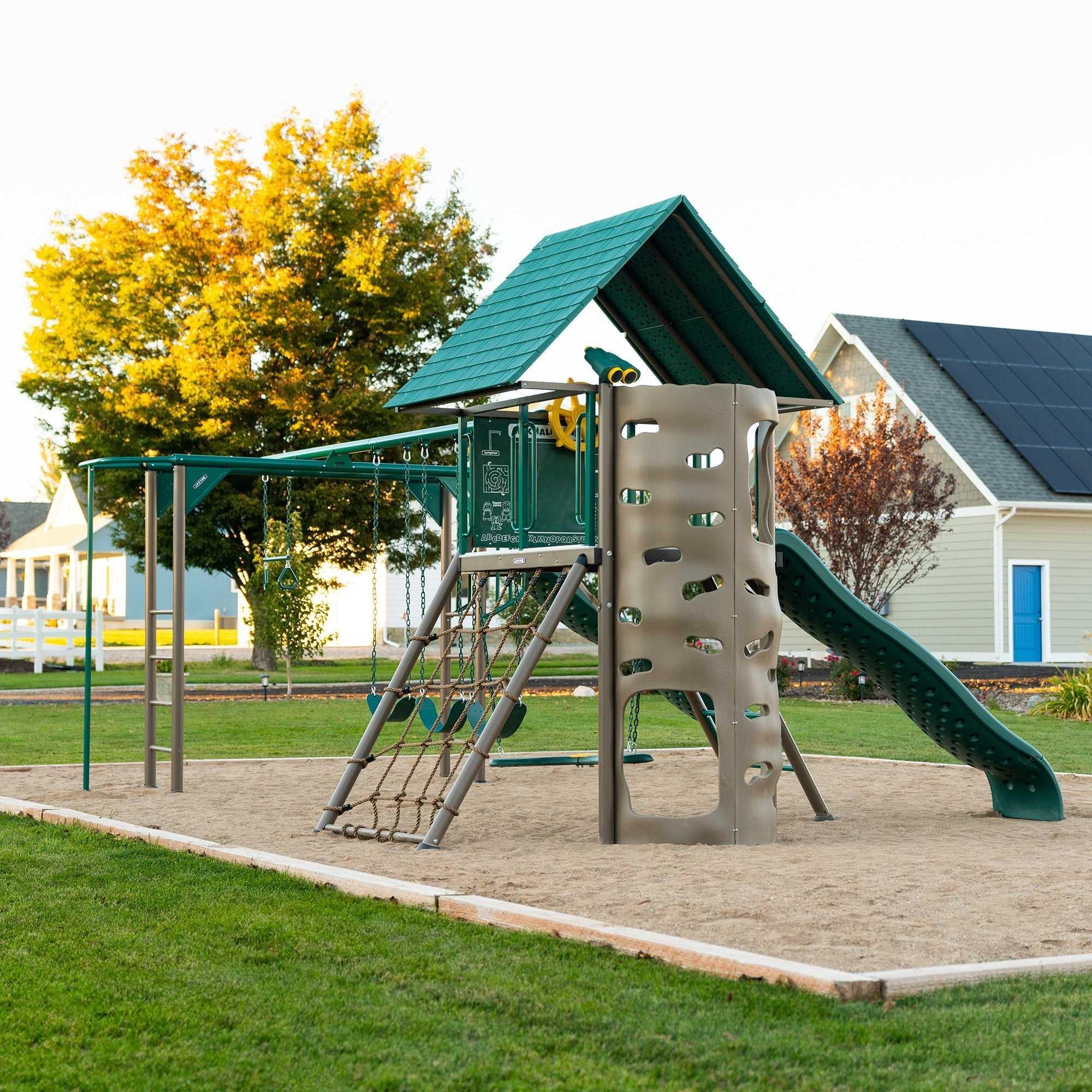 Lifetime Big Stuff Deluxe Swing Set Playset - Earthtone - 91080