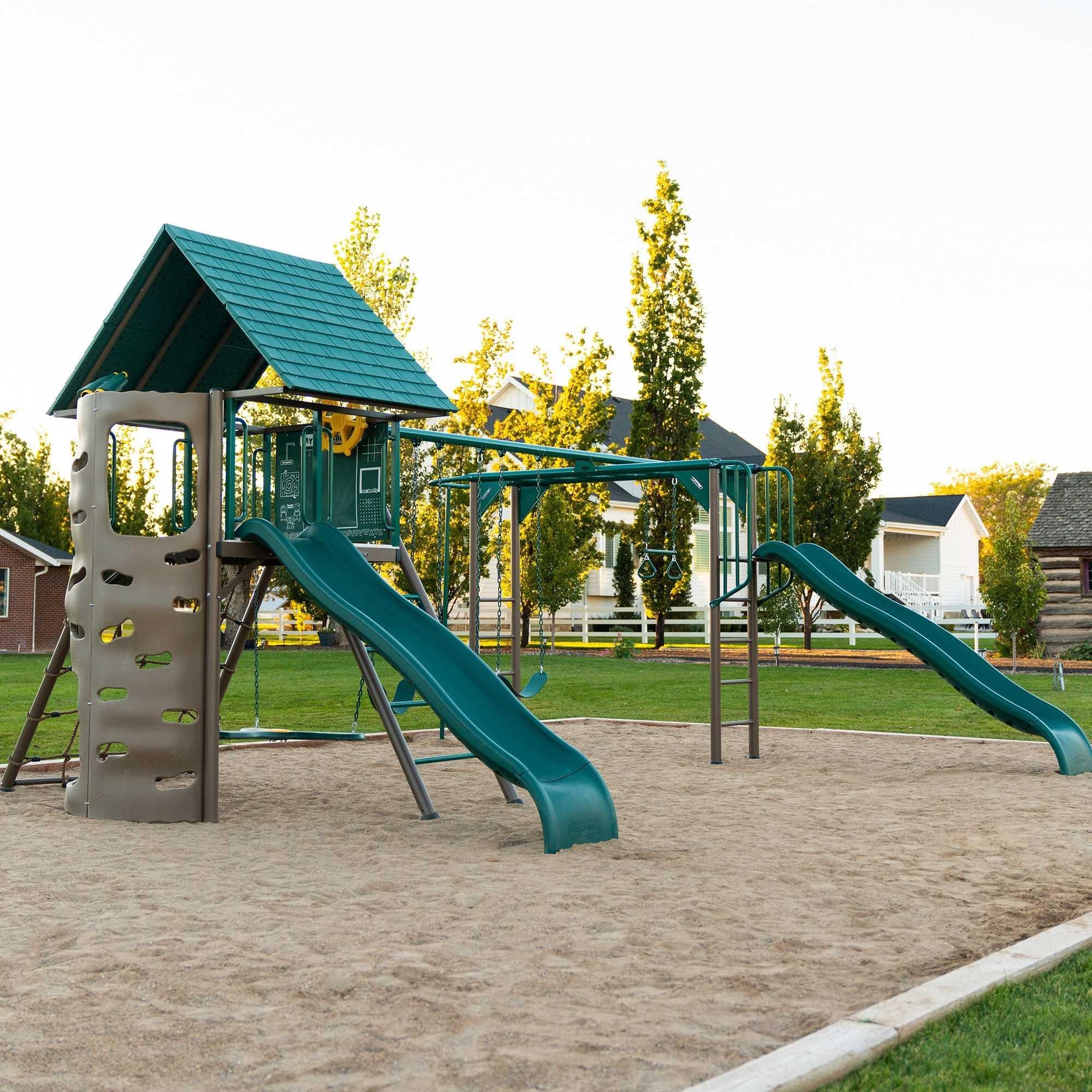 Lifetime Big Stuff Deluxe Swing Set Playset - Earthtone - 91080