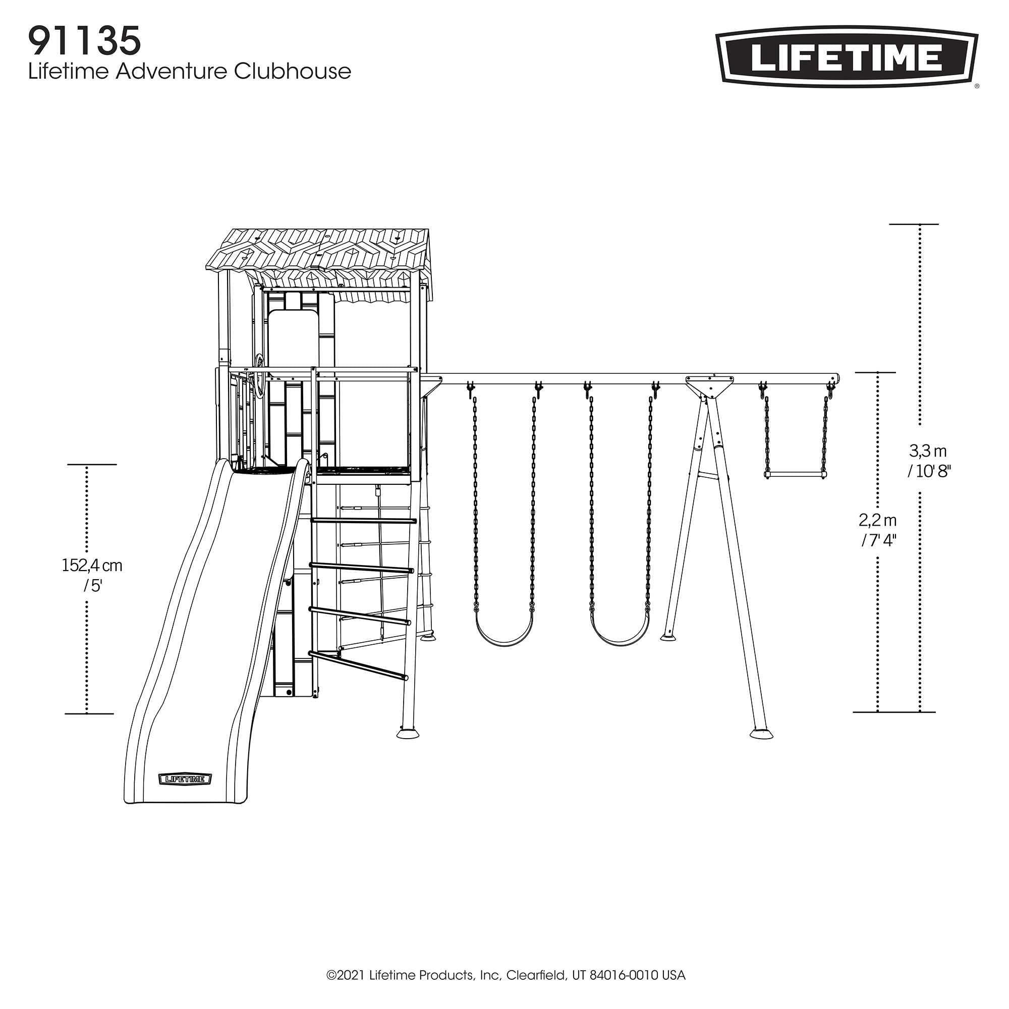 Lifetime Adventure Clubhouse Playset - 91135