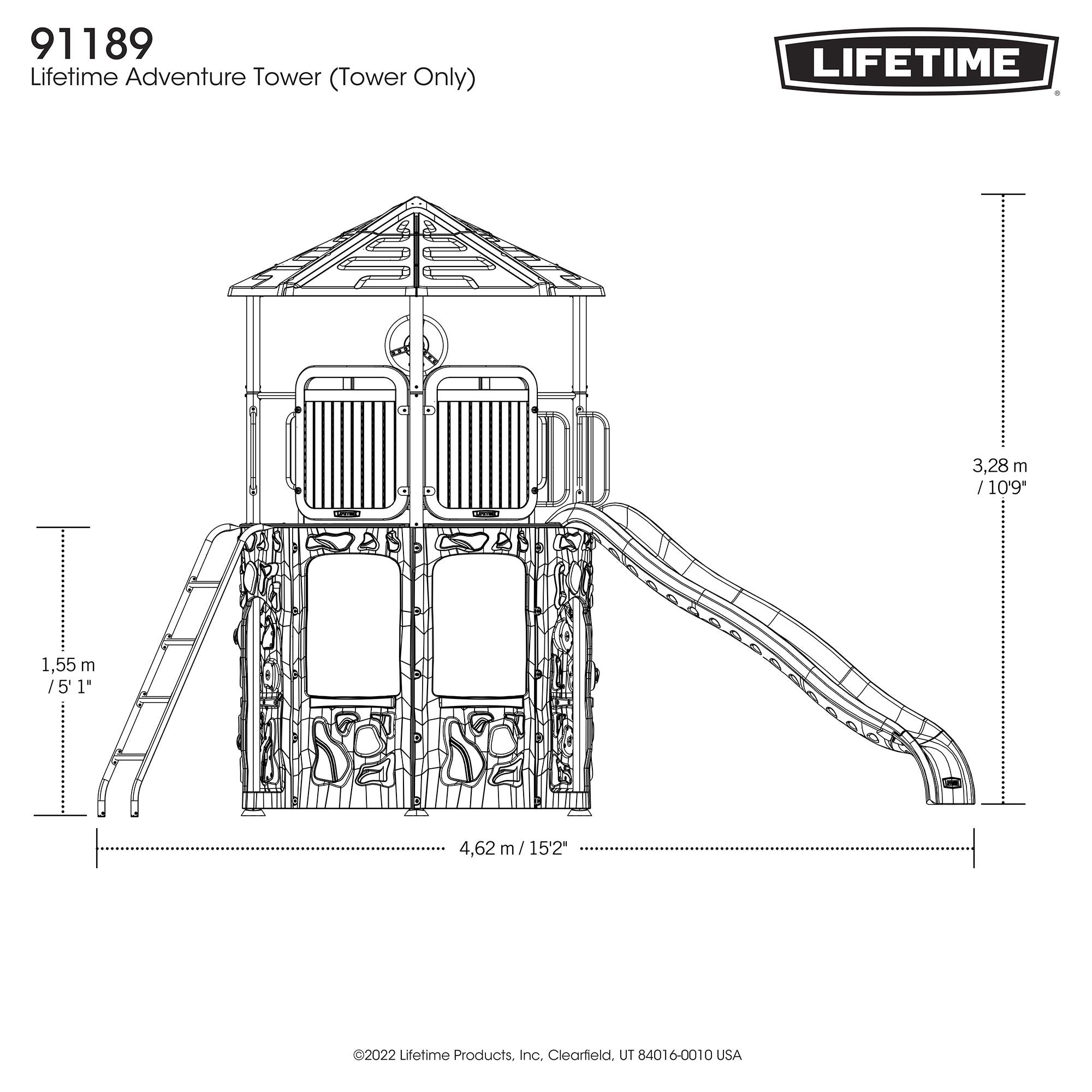 Lifetime Adventure Slide Tower (Tower Only)