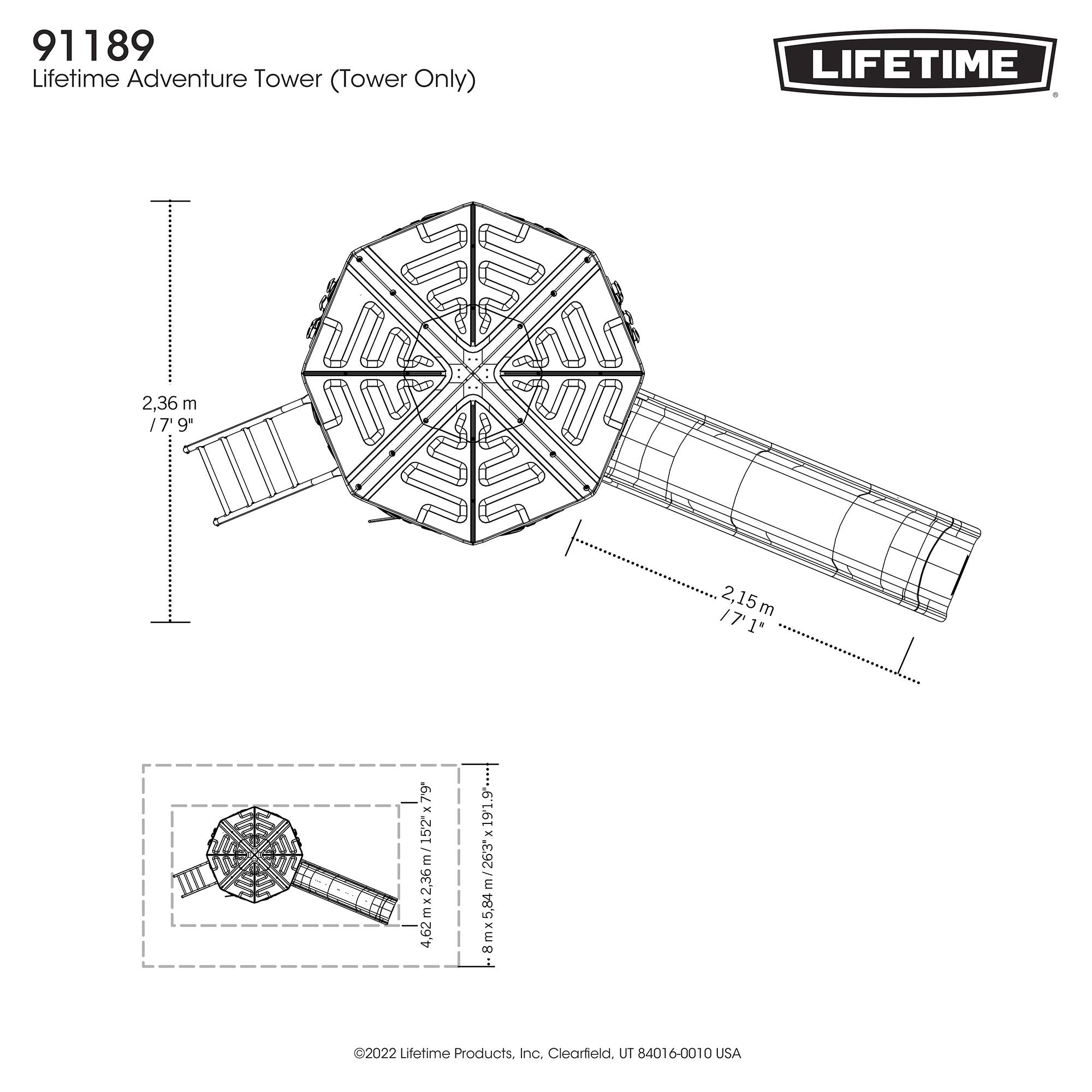 Lifetime Adventure Slide Tower (Tower Only)