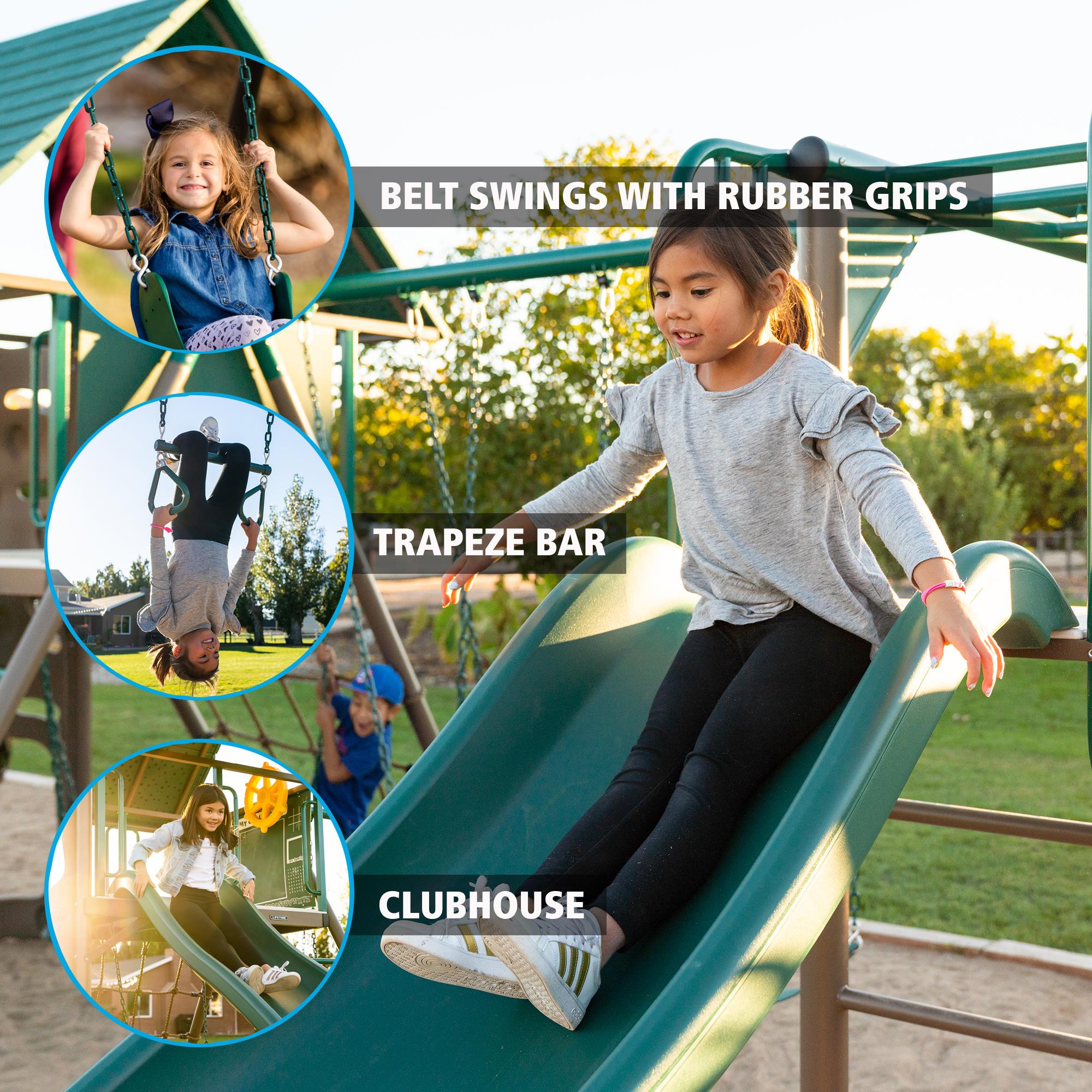 Lifetime Big Stuff Deluxe Swing Set Playset - Earthtone - 91080
