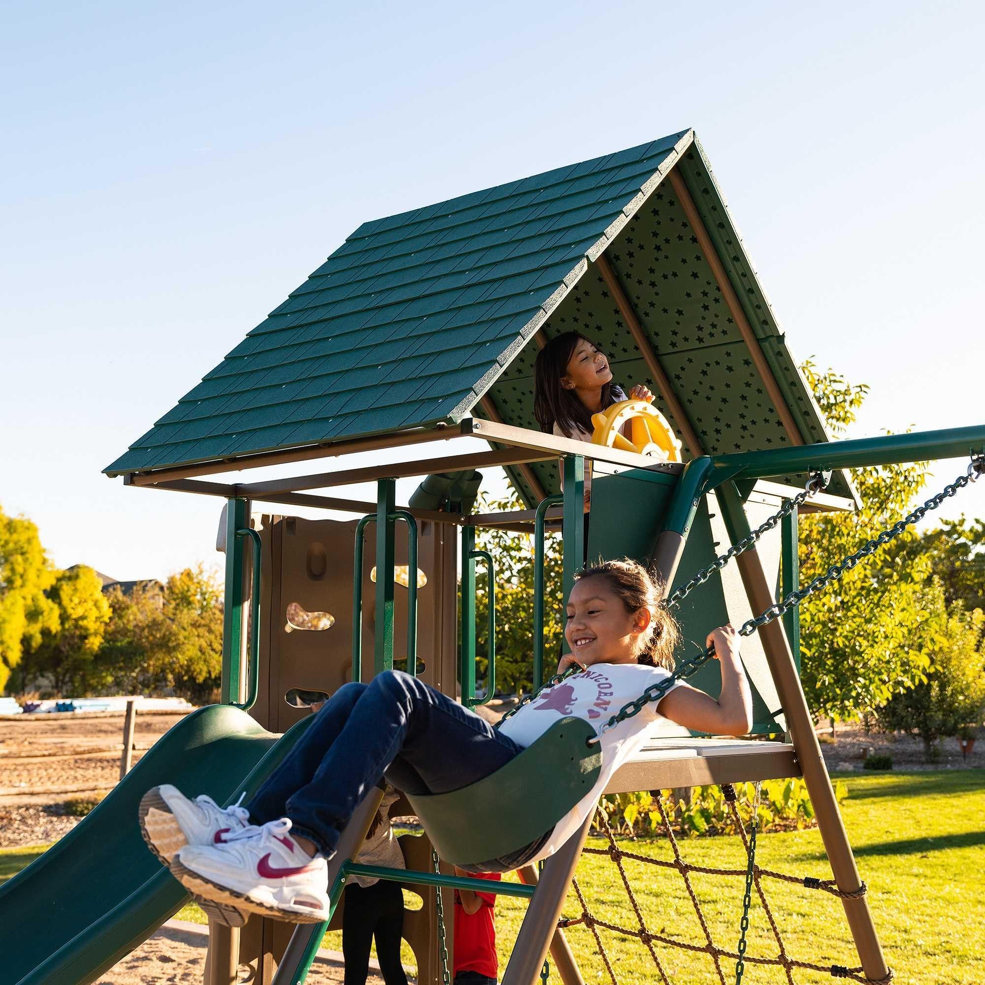 Lifetime Big Stuff Deluxe Swing Set Playset - Earthtone - 91080