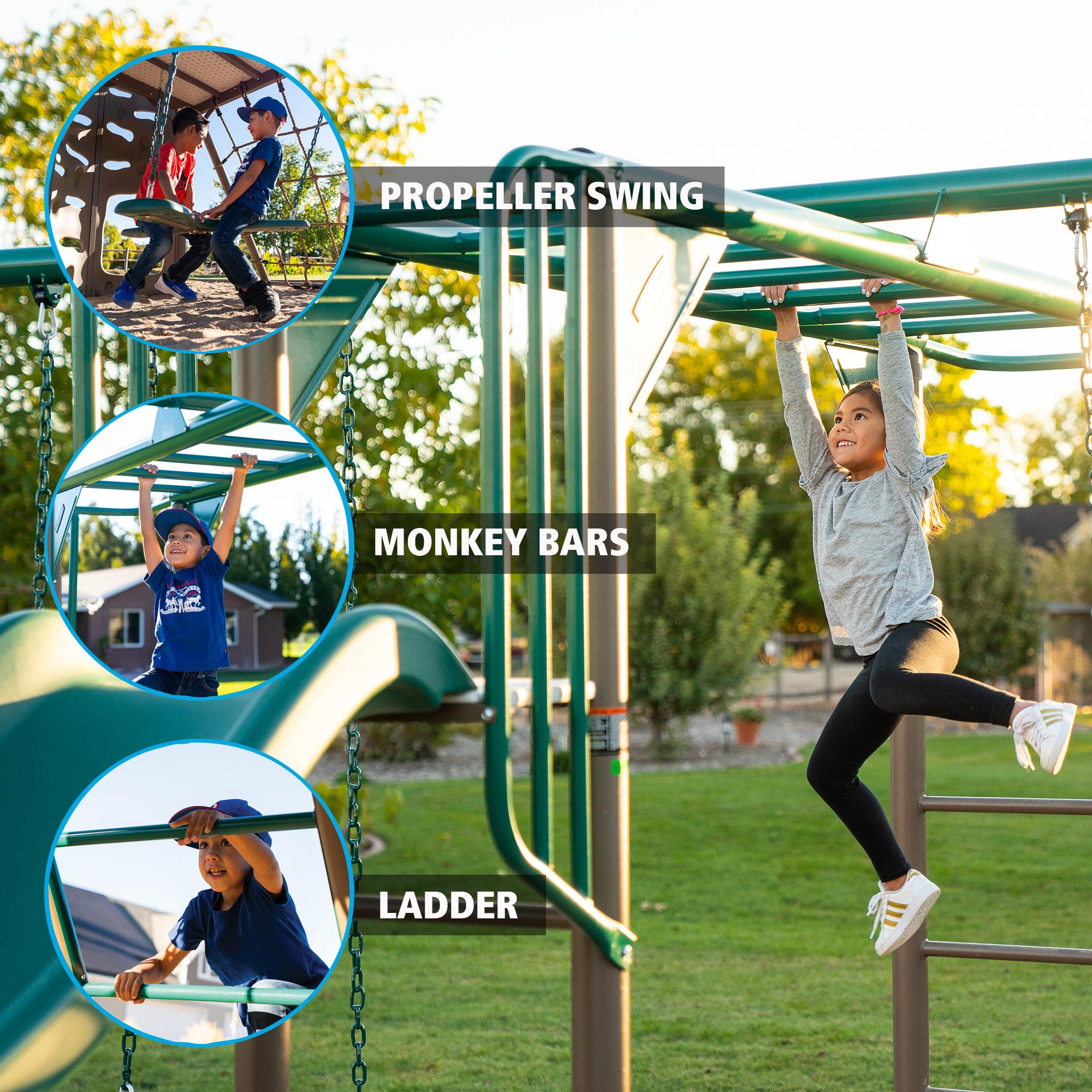 Lifetime Big Stuff Deluxe Swing Set Playset - Earthtone - 91080