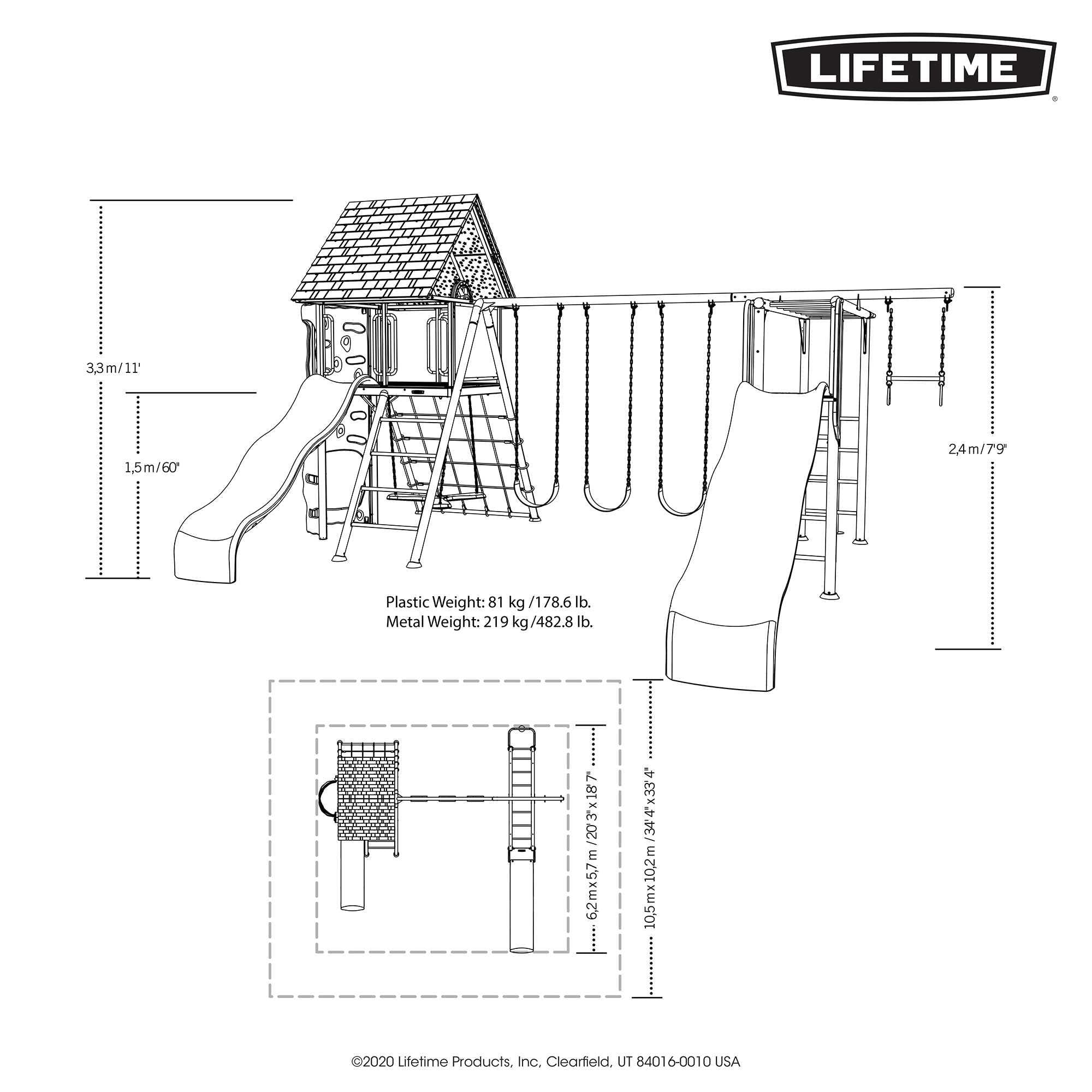 Lifetime Big Stuff Deluxe Swing Set (Primary) - 91087