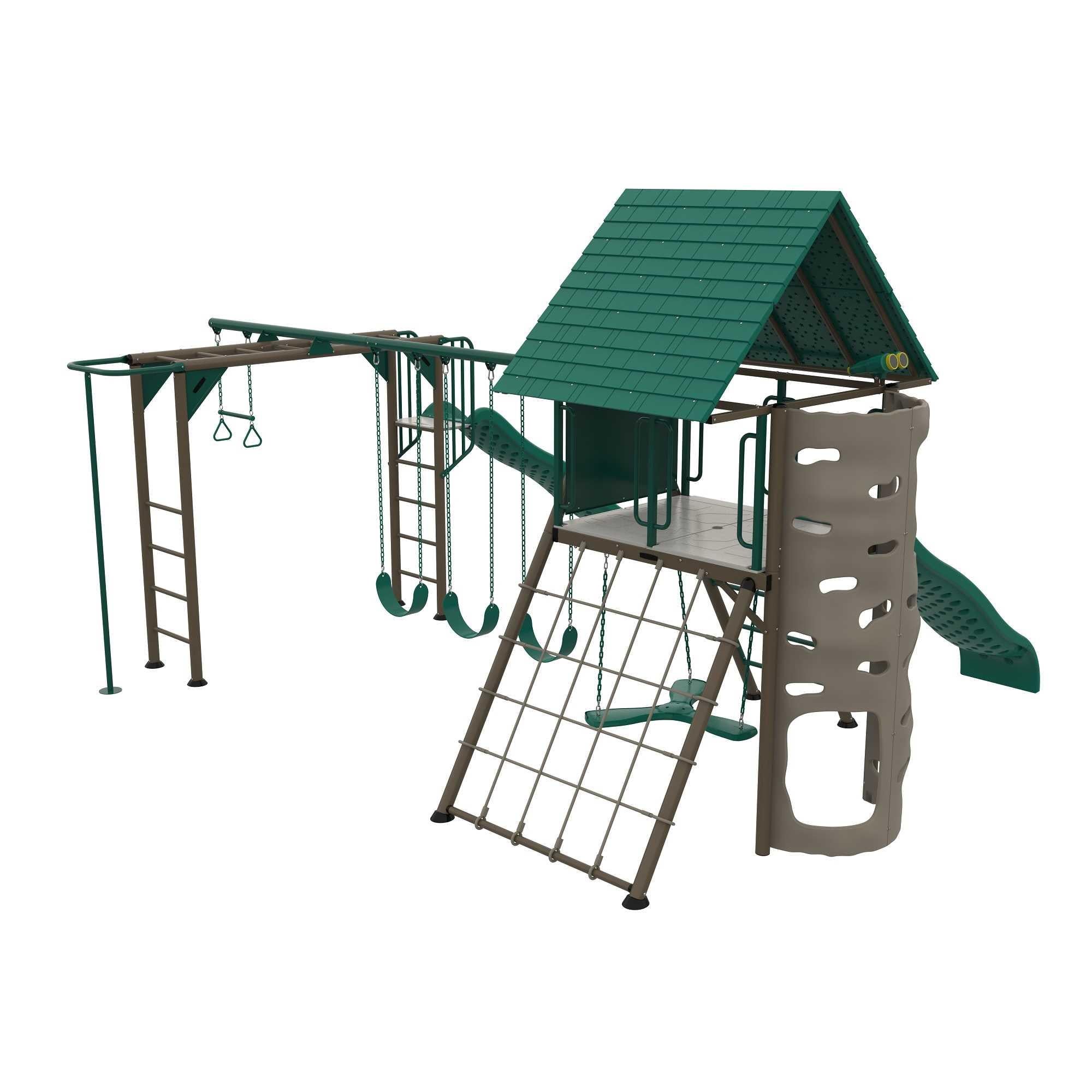 Lifetime Big Stuff Deluxe Swing Set Playset - Earthtone - 91080