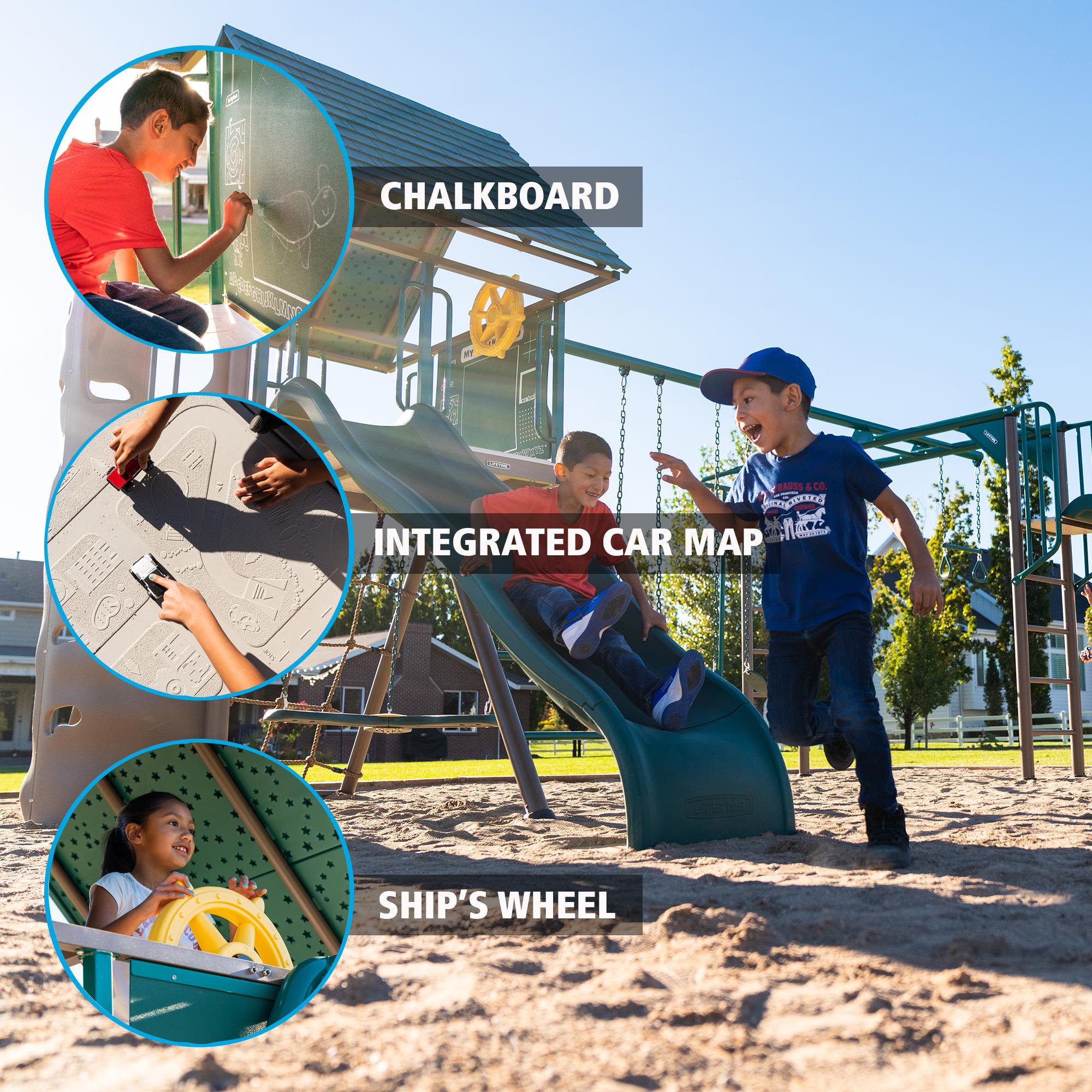 Lifetime Big Stuff Deluxe Swing Set Playset - Earthtone - 91080