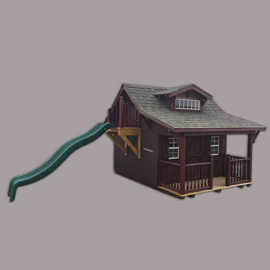 Little Cottage Co. The Craftsman With Slide Playhouse Kit