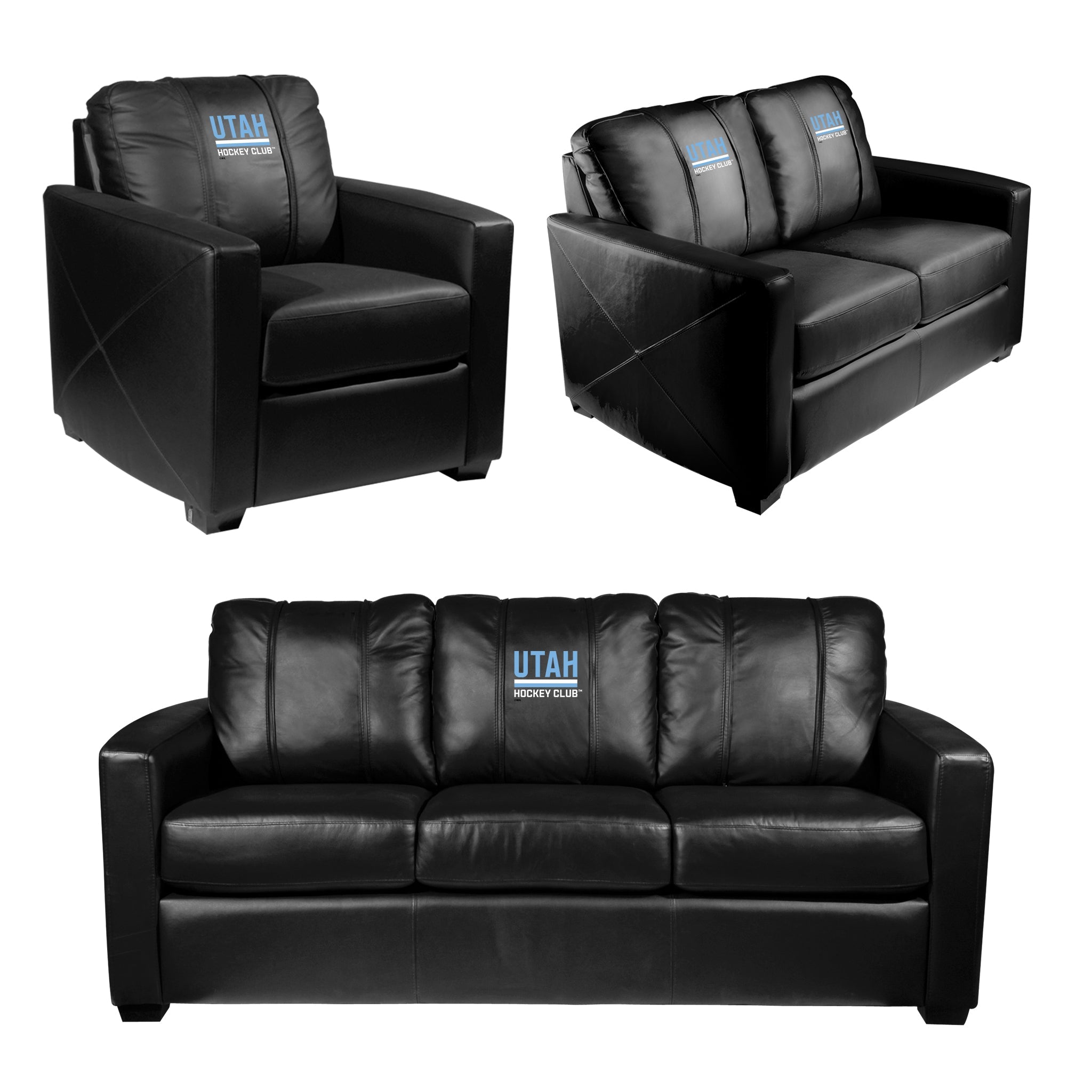 Silver Loveseat with Utah Hockey Club Secondary Logo