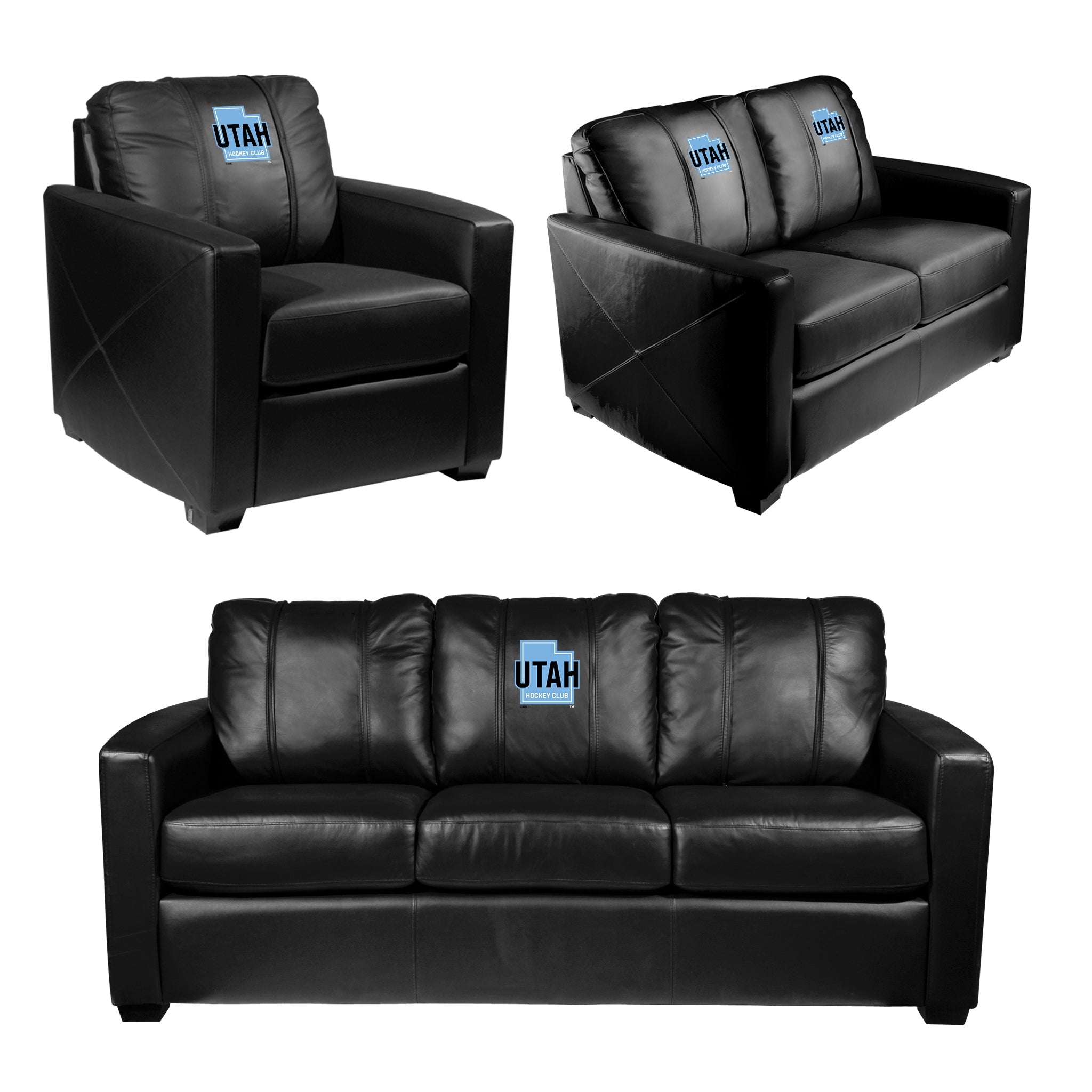 Silver Club Chair with Utah Hockey Club Tertiary Logo