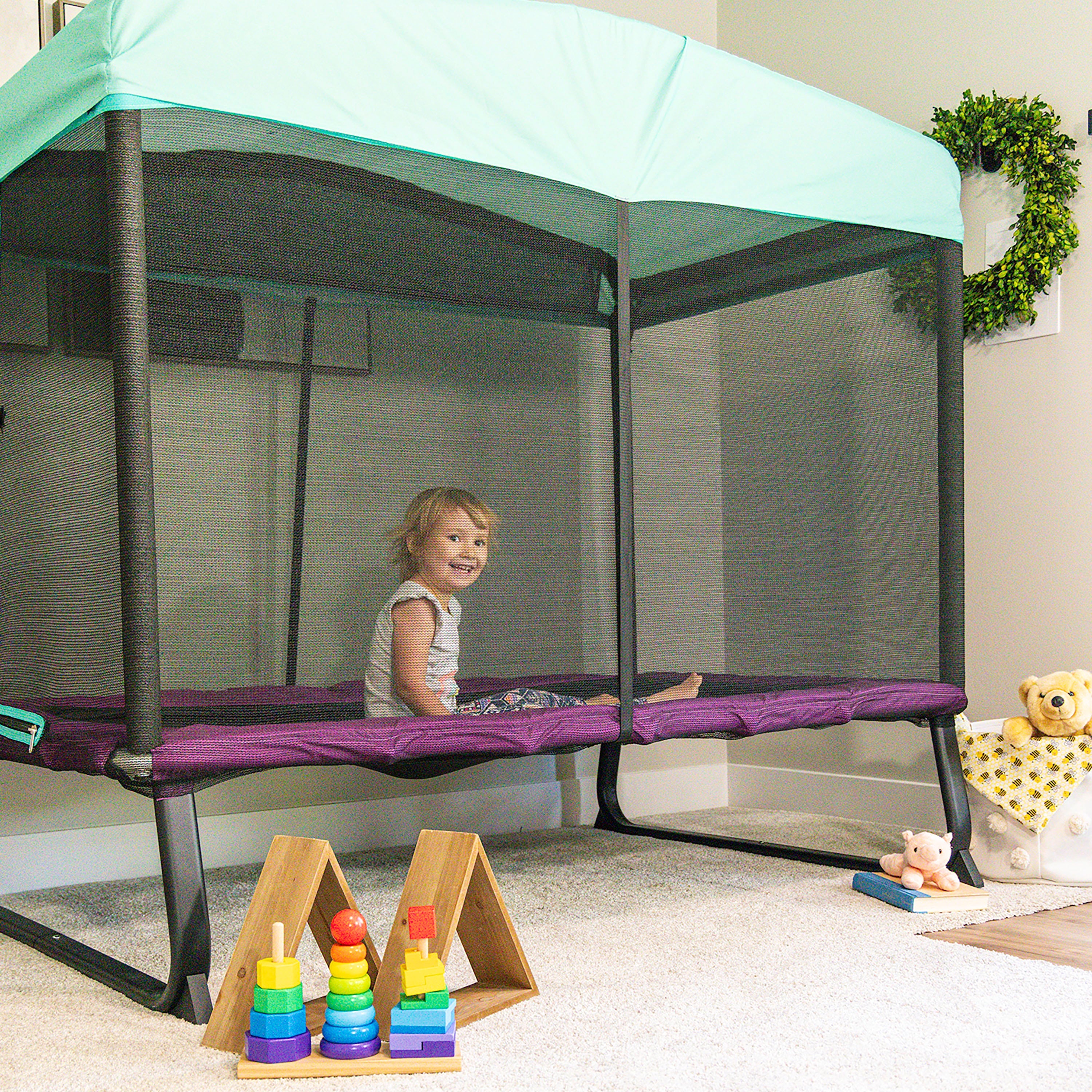 Skywalker Trampolines 6 x 4 Ft. Rectangle Eeyore Mini Trampoline for Kids